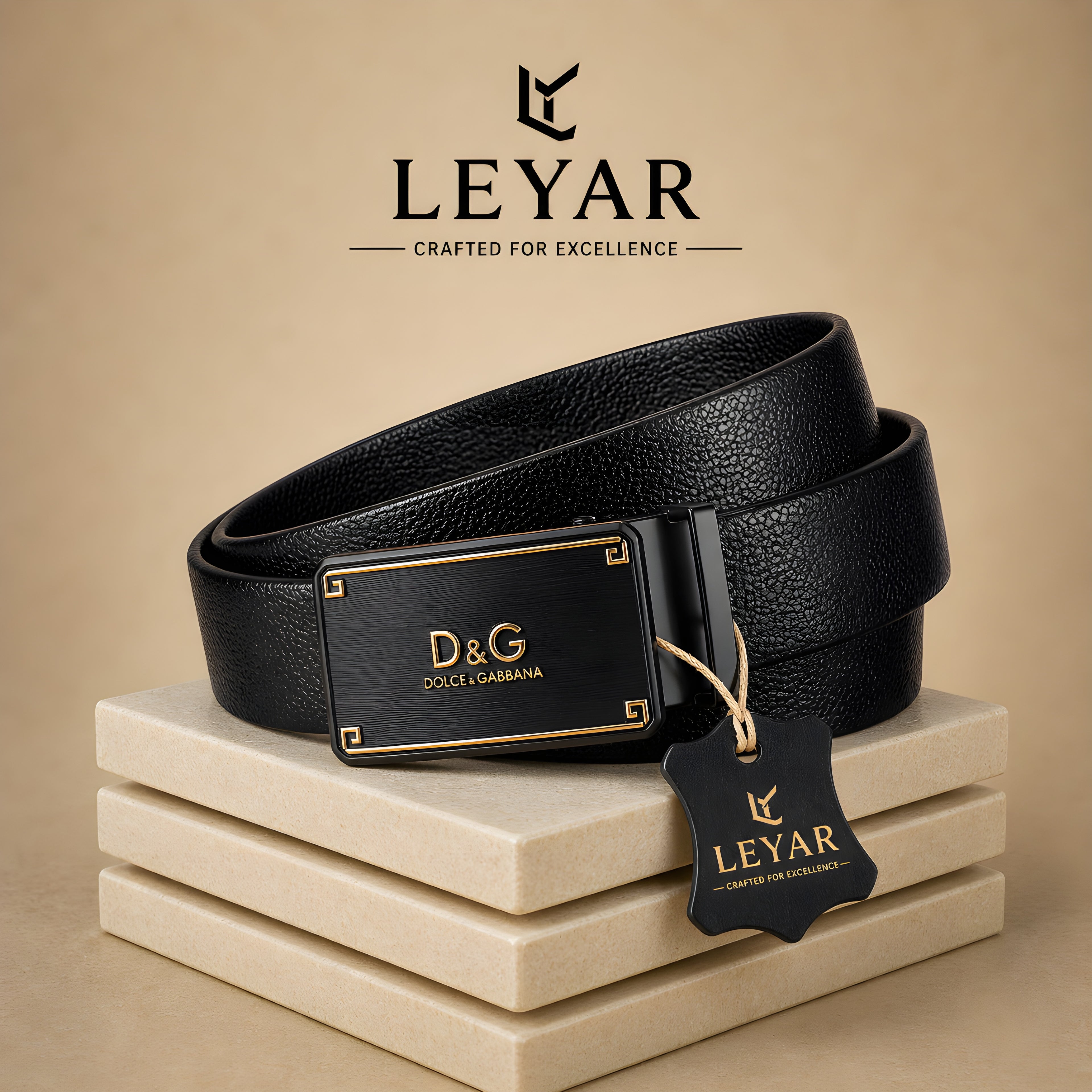 LEYAR Premium Automatic Lock Belt – Adjustable Ratchet Buckle