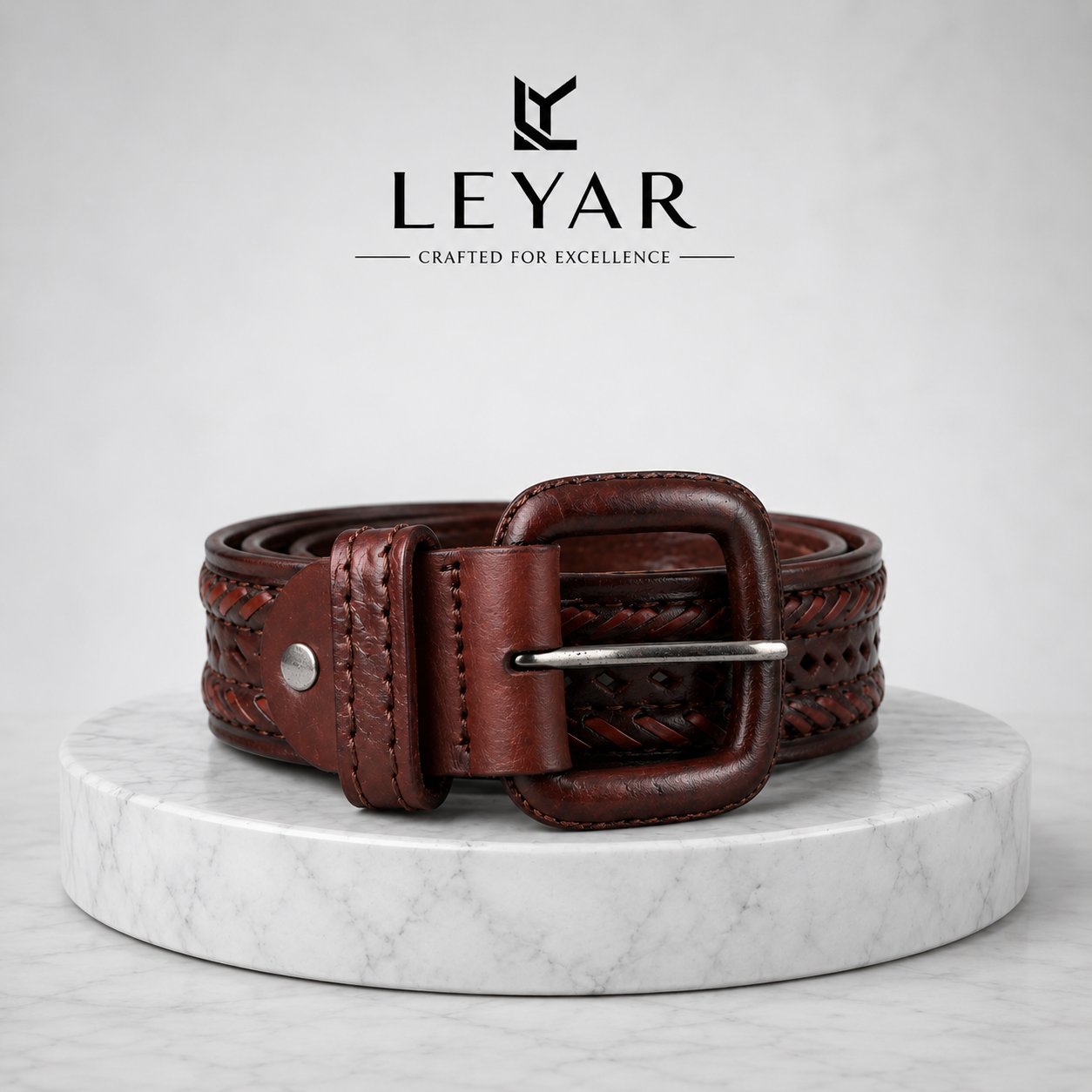 LEYAR Premium Genuine Leather Belt for Men | Durable Metal Buckle | Everyday Wear