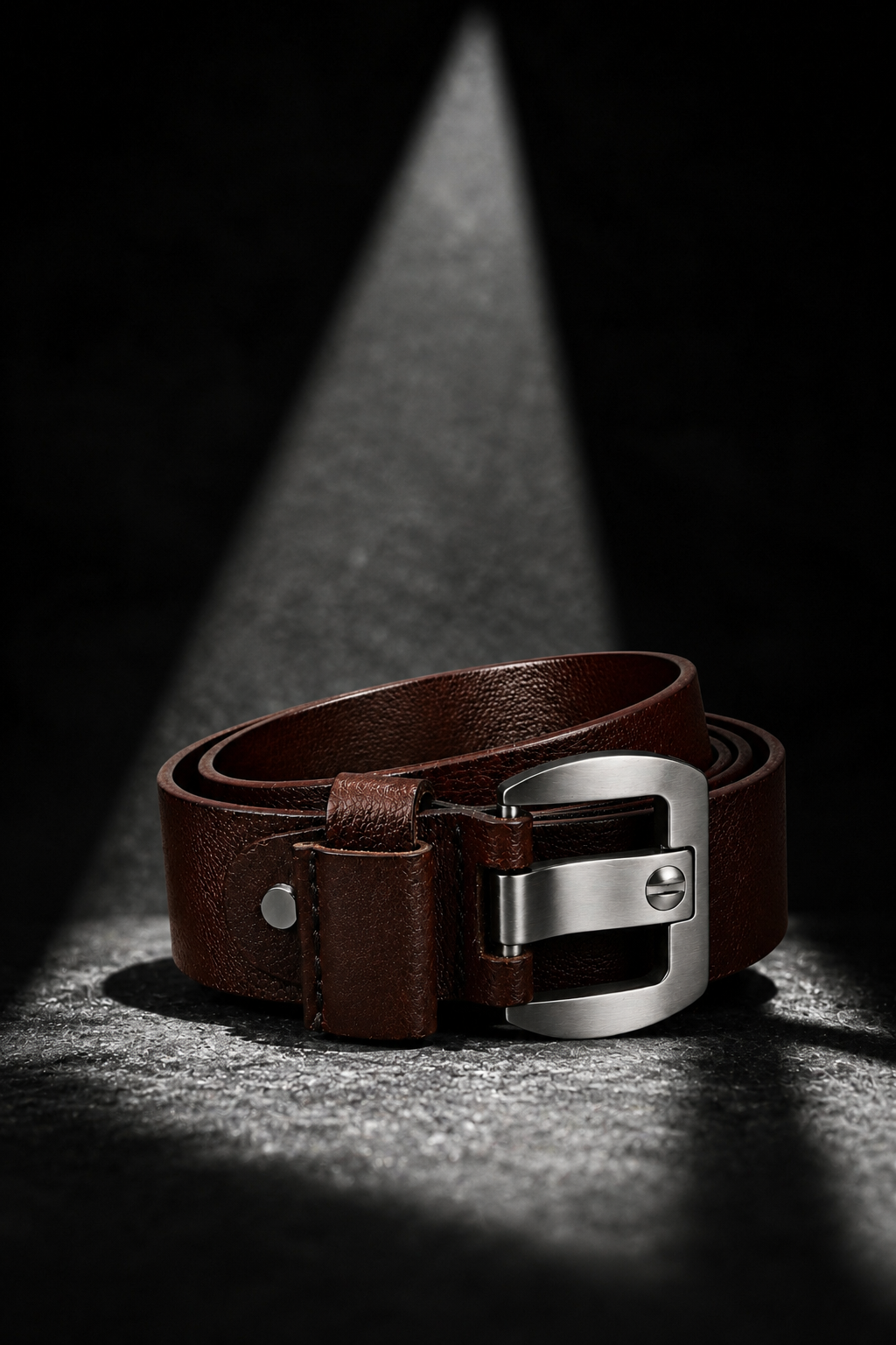 LEYAR Premium Brown Genuine Leather Belt – Classic Metal Buckle